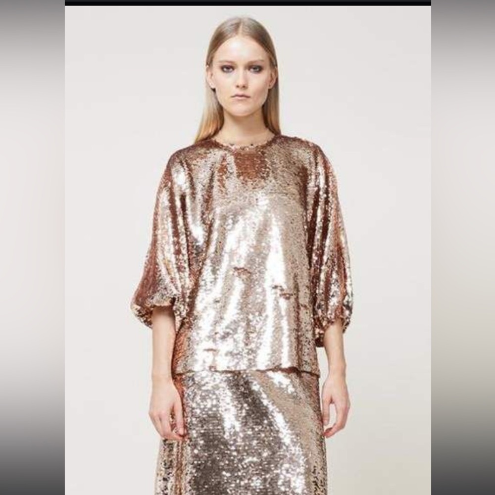 NWOT Sachin + Babi Women Sequin Long Sleeve Top Size 12